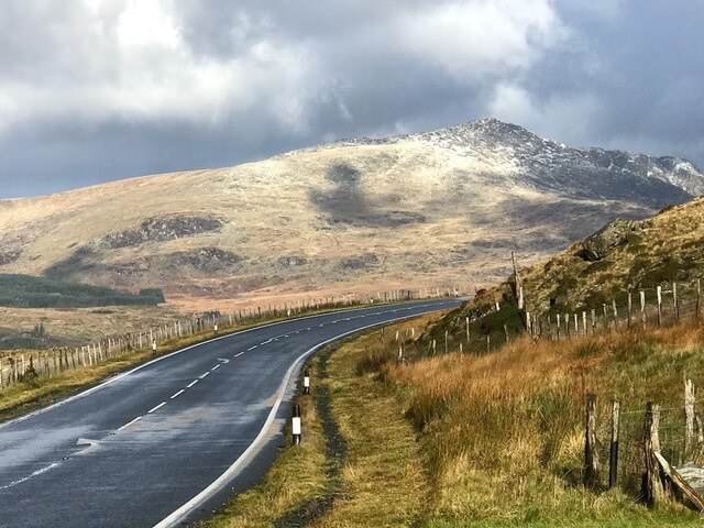 A road in Snowdonia National Park, Wales