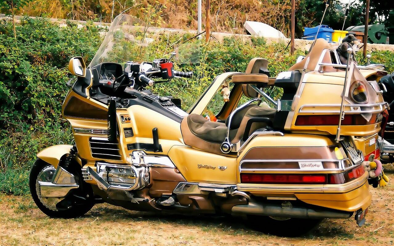 Comfort and luxury on the Honda Goldwing touring motorcycle